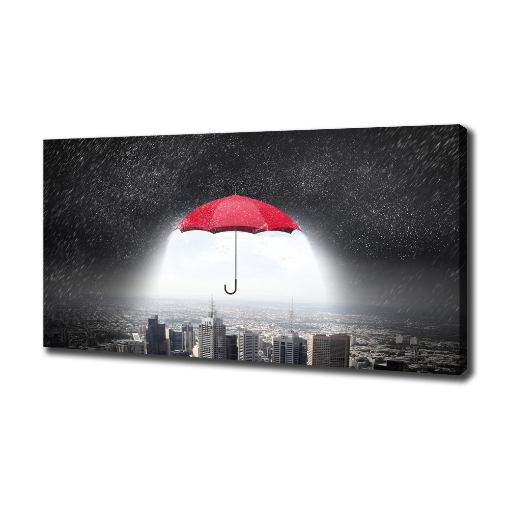 Tableau photo sur toile Parapluie sur la ville