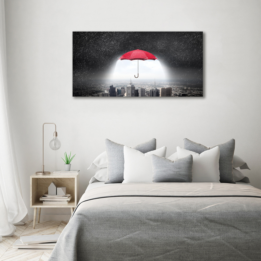 Tableau photo sur toile Parapluie sur la ville