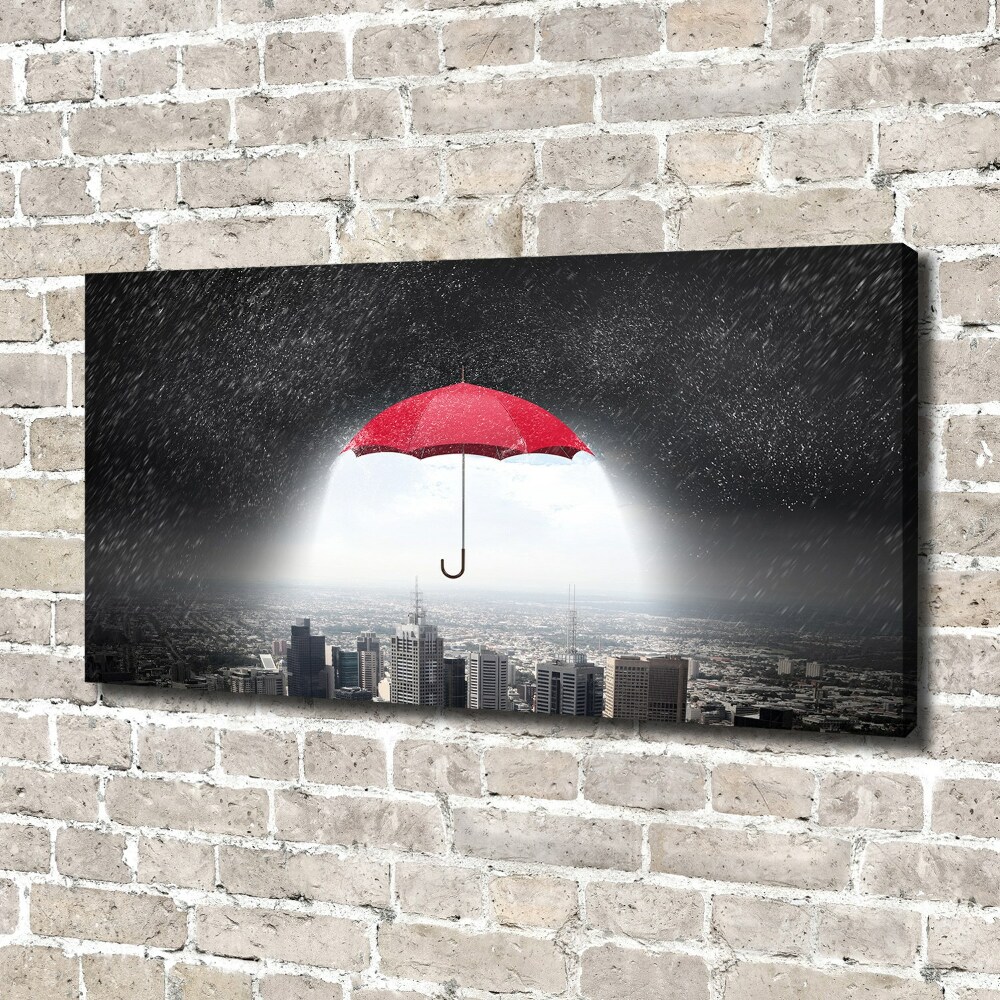 Tableau photo sur toile Parapluie sur la ville