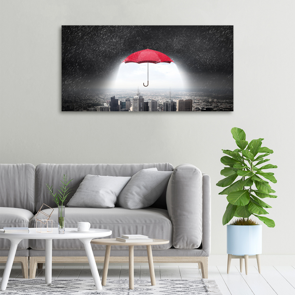 Tableau photo sur toile Parapluie sur la ville