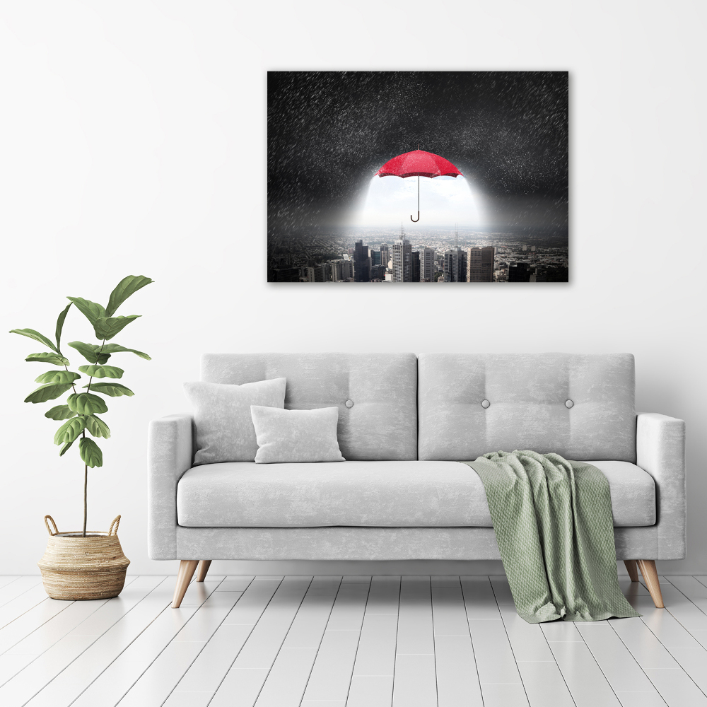 Tableau photo sur toile Parapluie sur la ville