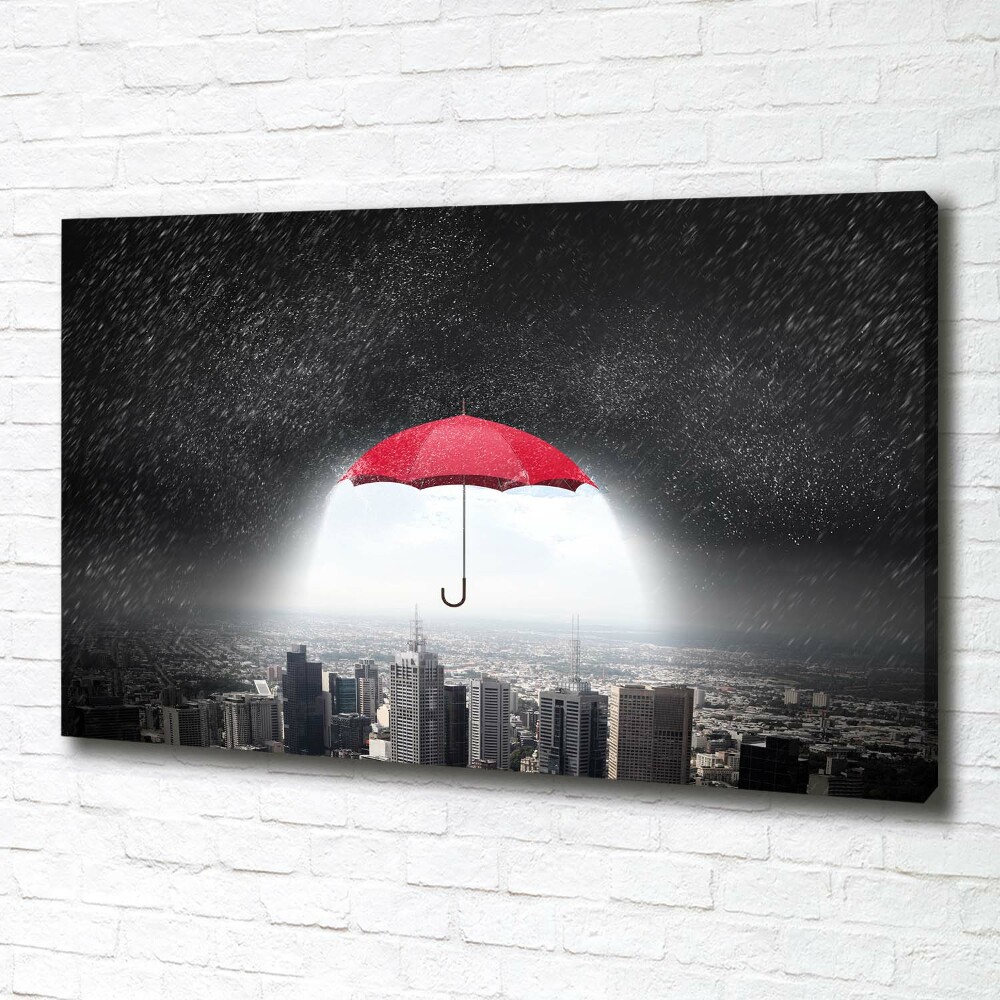 Tableau photo sur toile Parapluie sur la ville