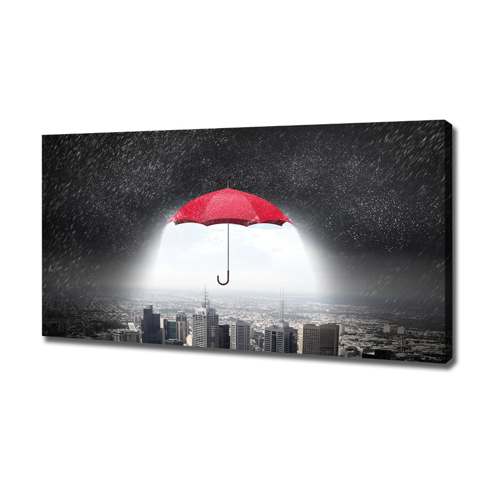 Tableau photo sur toile Parapluie sur la ville