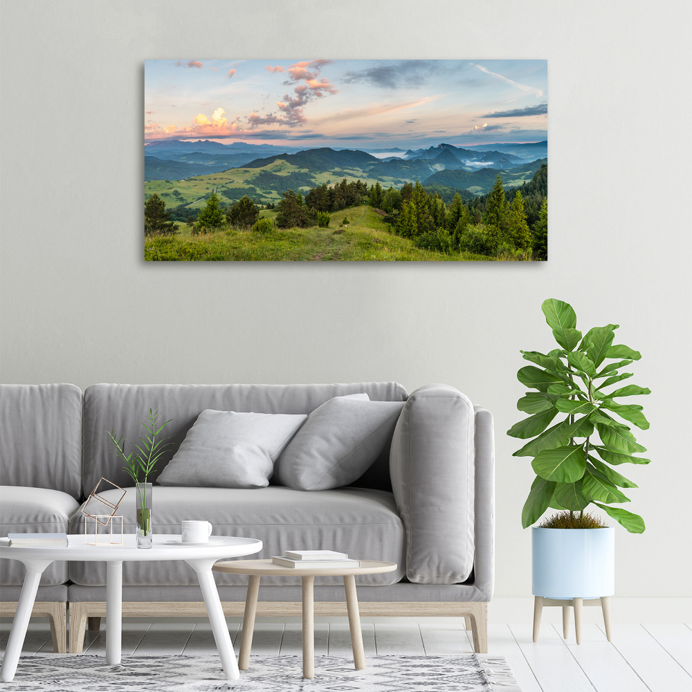 Tableau imprimé sur toile Panorama de Pieniny