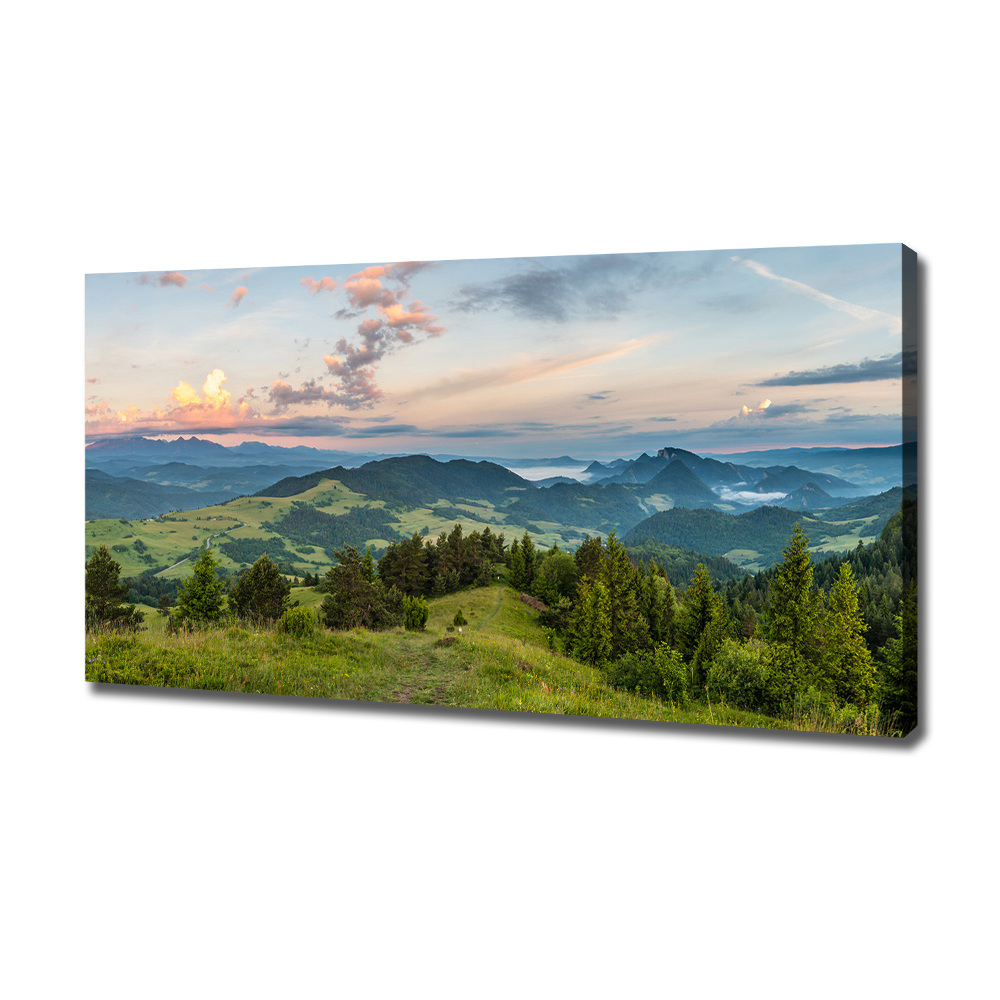 Tableau imprimé sur toile Panorama de Pieniny