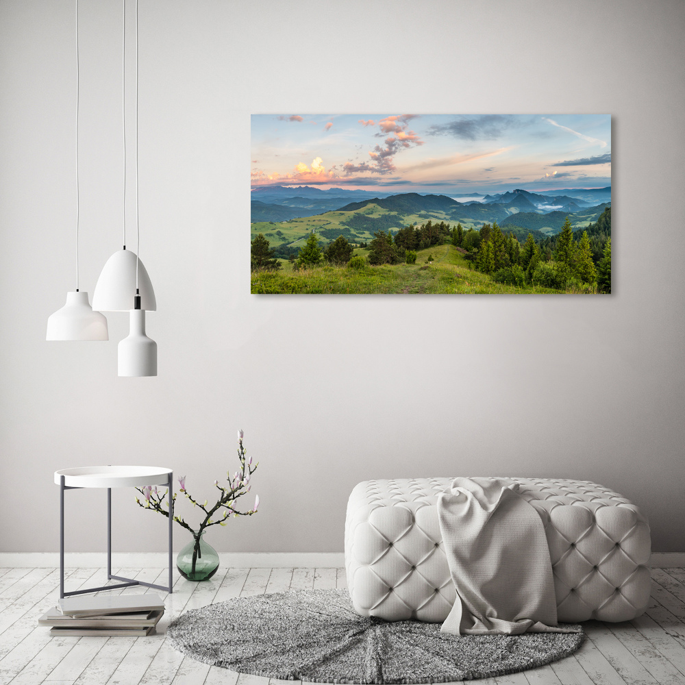 Tableau imprimé sur toile Panorama de Pieniny