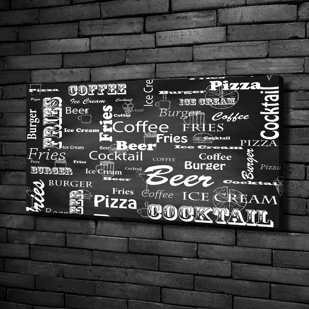 Tableau toile imprimée Menu du restaurant