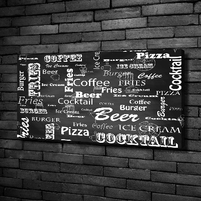 Tableau toile imprimée Menu du restaurant