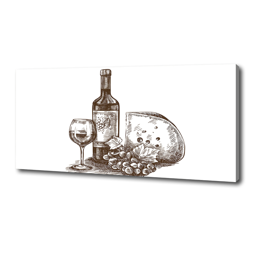 Tableau photo sur toile Vin et en-cas