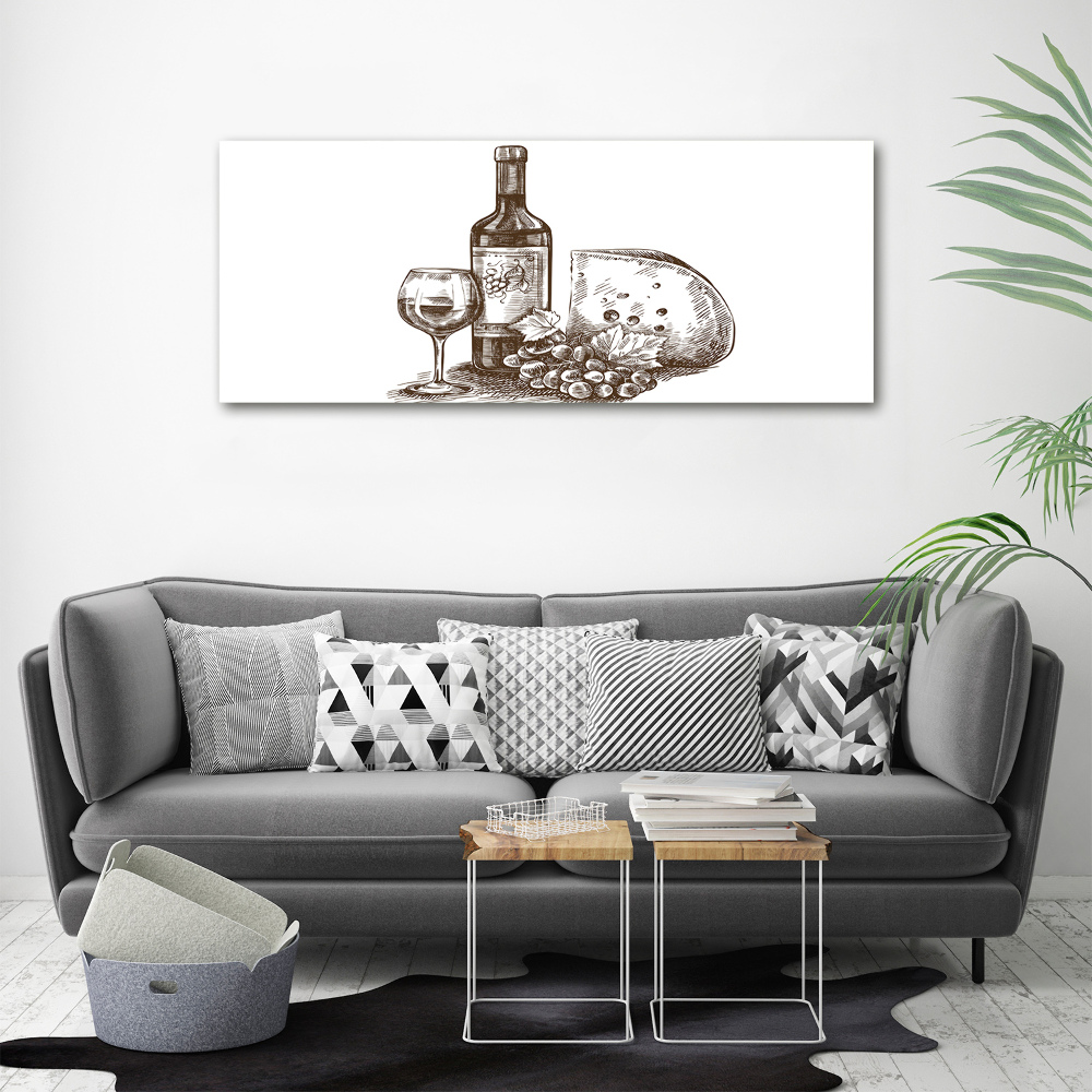 Tableau photo sur toile Vin et en-cas