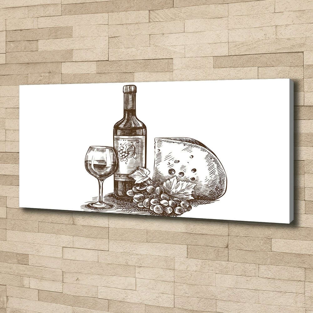 Tableau photo sur toile Vin et en-cas