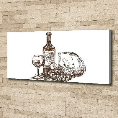 Tableau photo sur toile Vin et en-cas