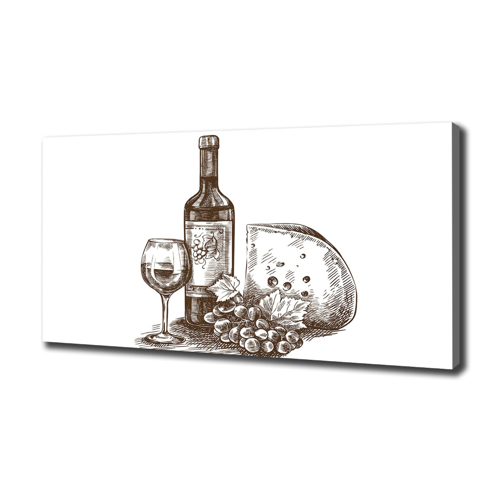 Tableau photo sur toile Vin et en-cas