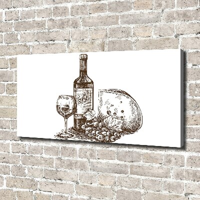 Tableau photo sur toile Vin et en-cas