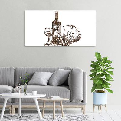 Tableau photo sur toile Vin et en-cas