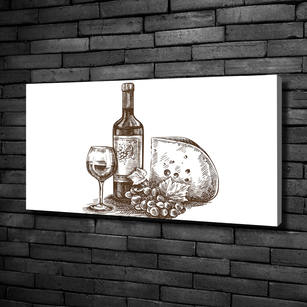 Tableau photo sur toile Vin et en-cas