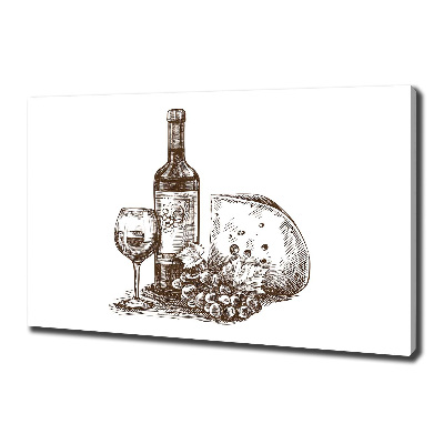 Tableau photo sur toile Vin et en-cas