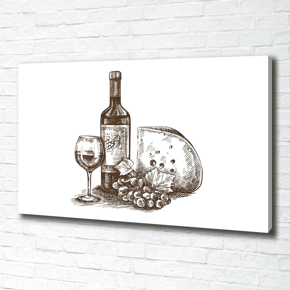 Tableau photo sur toile Vin et en-cas