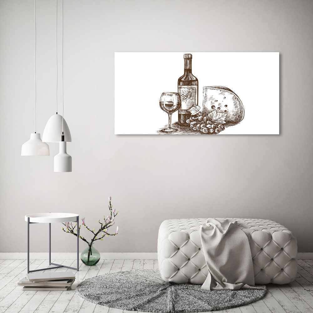 Tableau photo sur toile Vin et en-cas