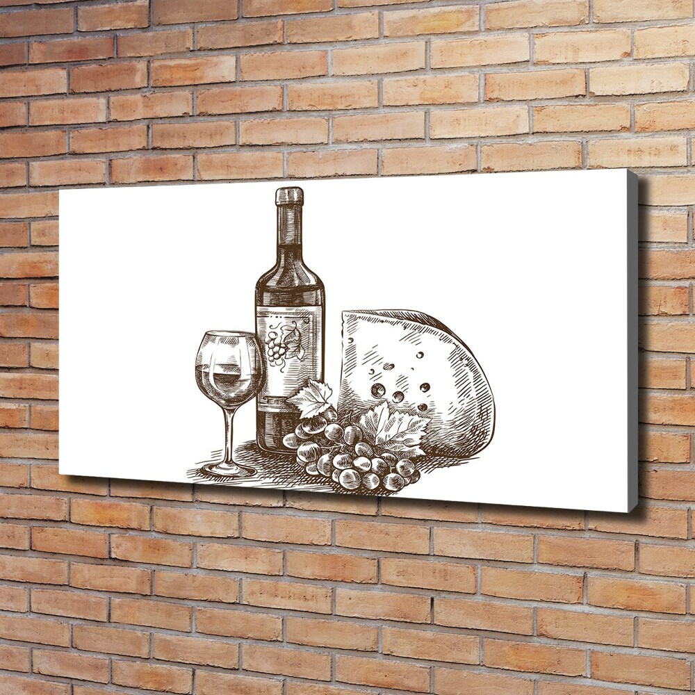 Tableau photo sur toile Vin et en-cas