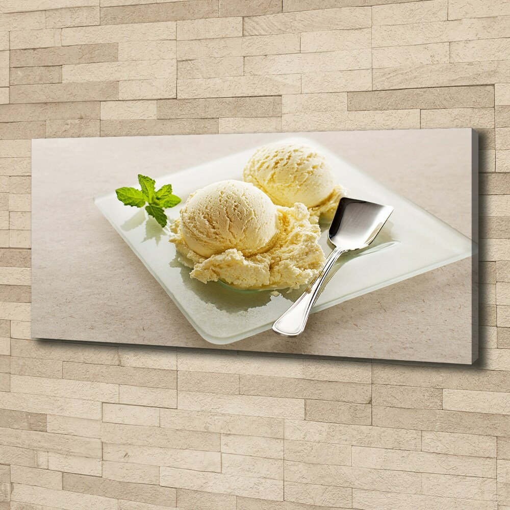 Tableau imprimé sur toile Glace sur assiette