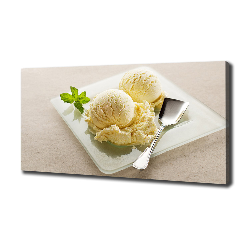 Tableau imprimé sur toile Glace sur assiette