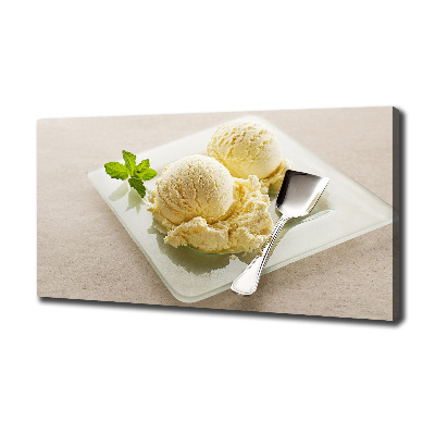 Tableau imprimé sur toile Glace sur assiette