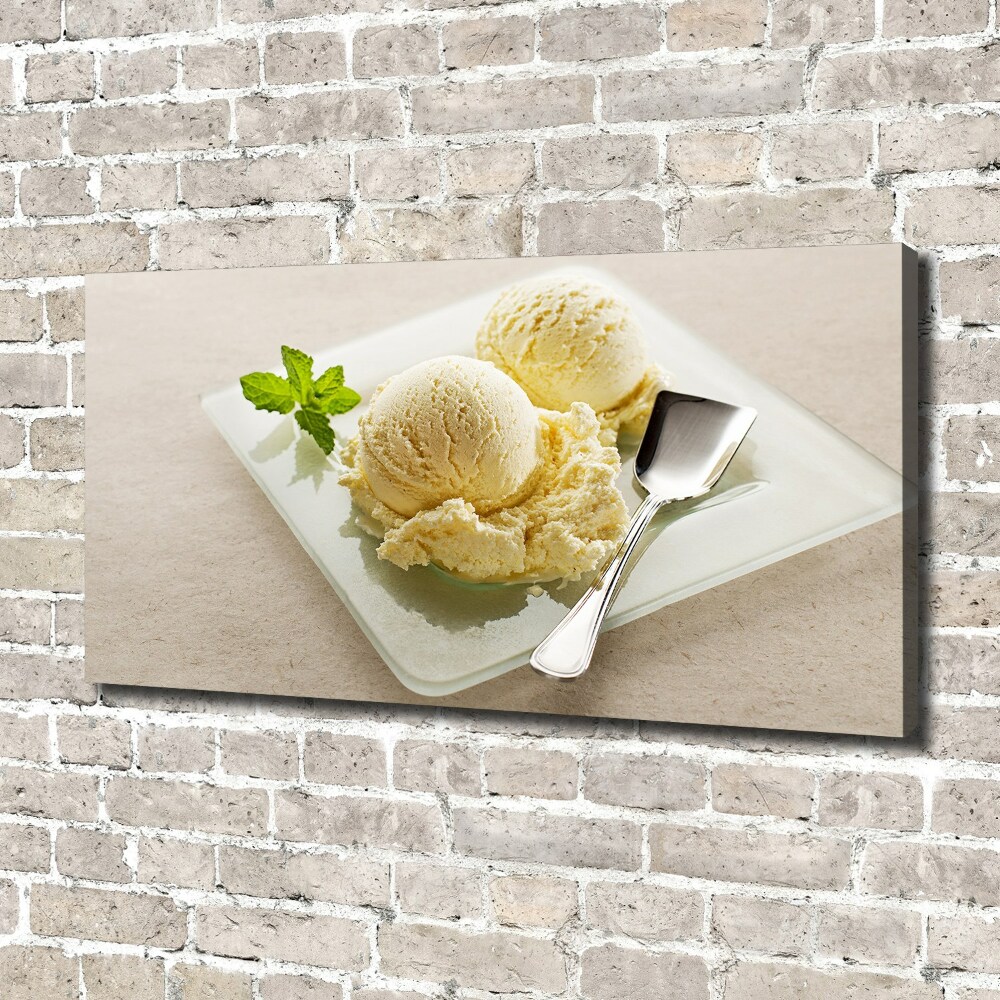 Tableau imprimé sur toile Glace sur assiette