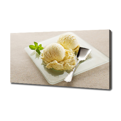 Tableau imprimé sur toile Glace sur assiette