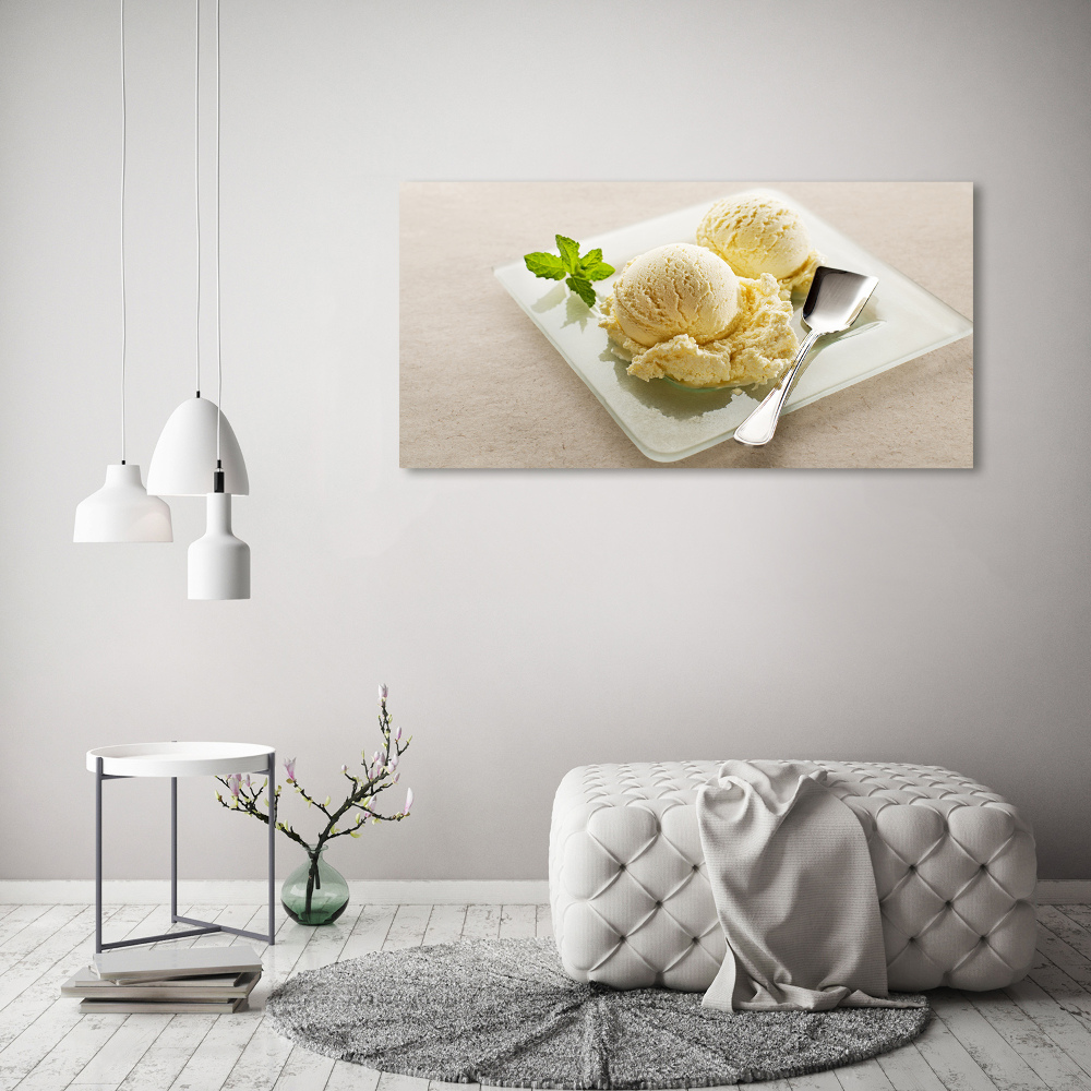 Tableau imprimé sur toile Glace sur assiette