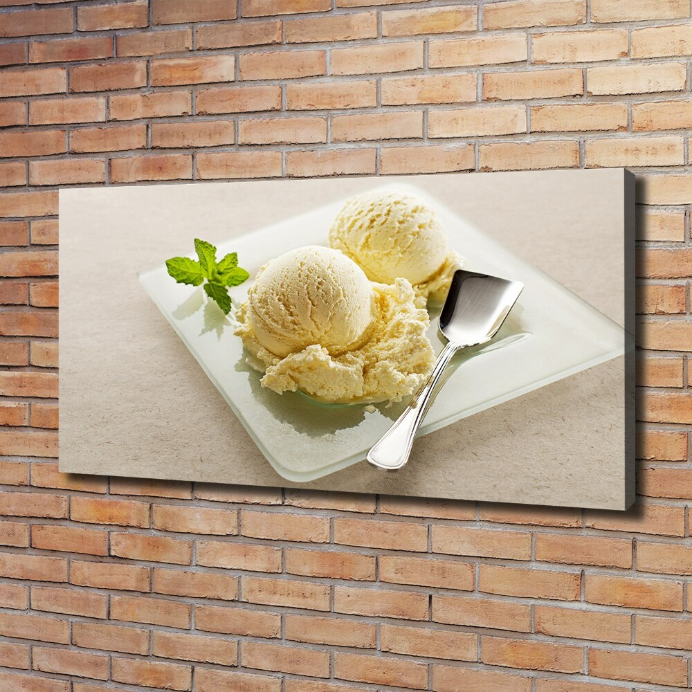 Tableau imprimé sur toile Glace sur assiette