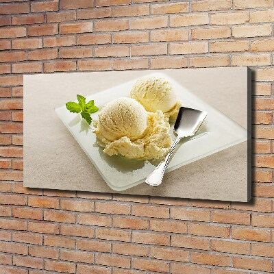 Tableau imprimé sur toile Glace sur assiette