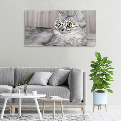 Tableau sur toile Chat en lunettes