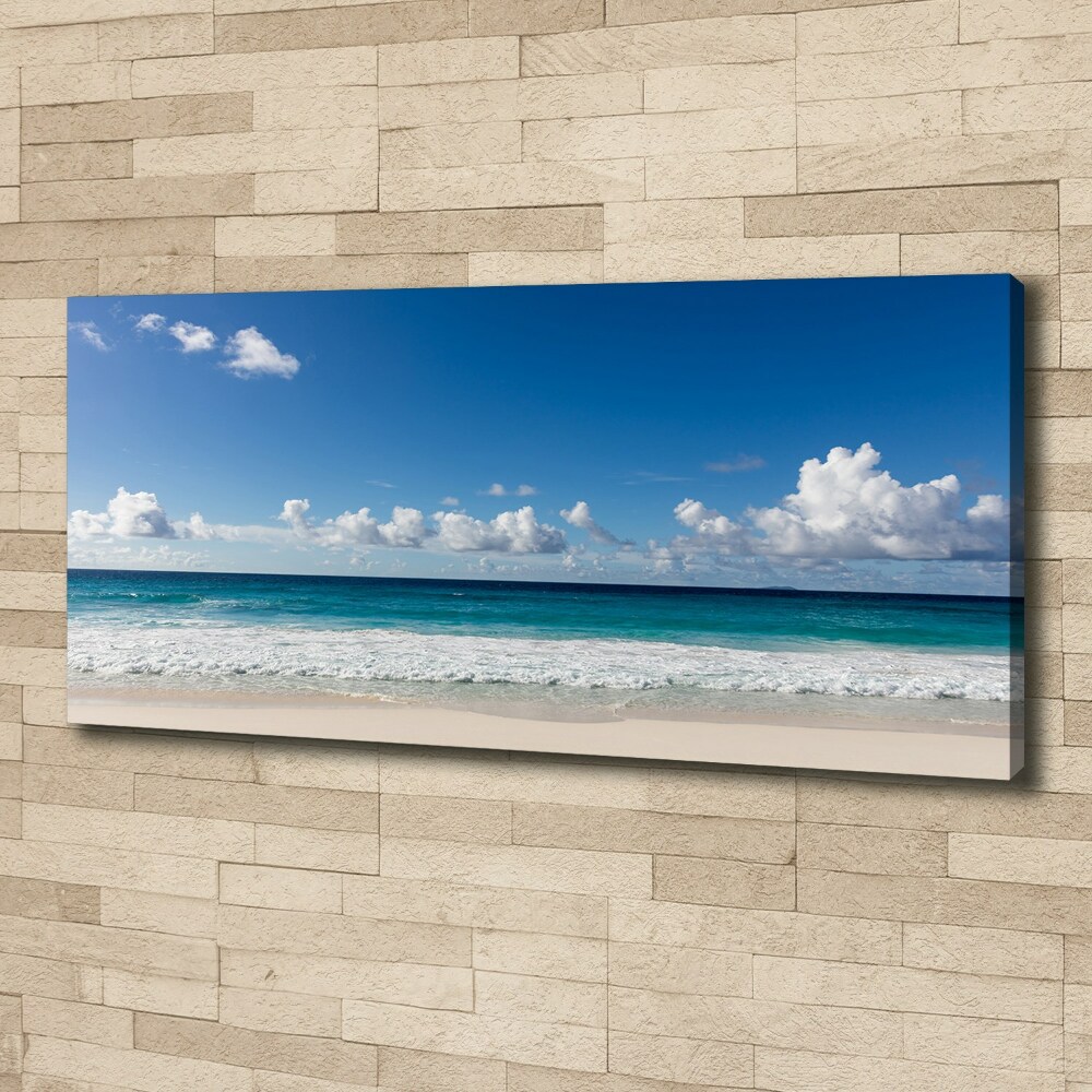 Tableau sur toile Plage dans les Seychelles