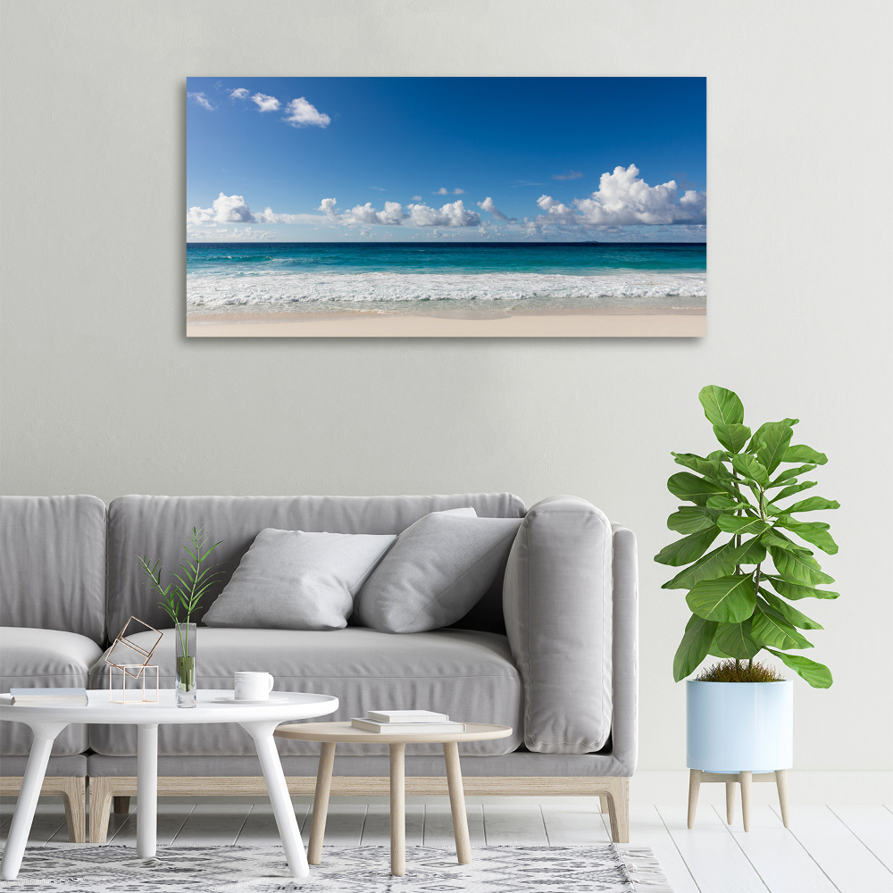 Tableau sur toile Plage dans les Seychelles