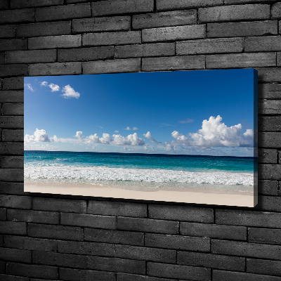 Tableau sur toile Plage dans les Seychelles