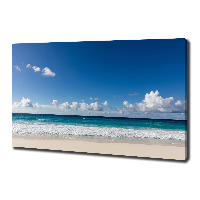 Tableau sur toile Plage dans les Seychelles