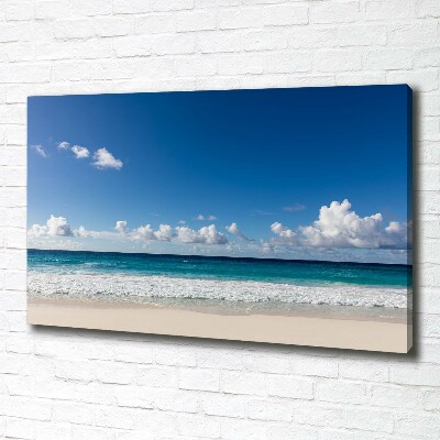 Tableau sur toile Plage dans les Seychelles