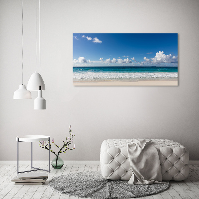 Tableau sur toile Plage dans les Seychelles