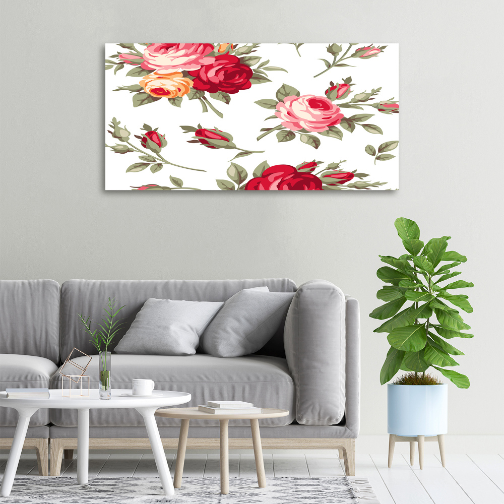 Tableau mural sur toile Roses fleurs