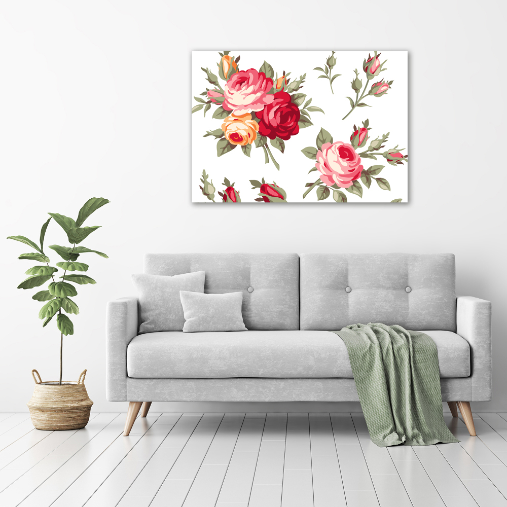 Tableau mural sur toile Roses fleurs