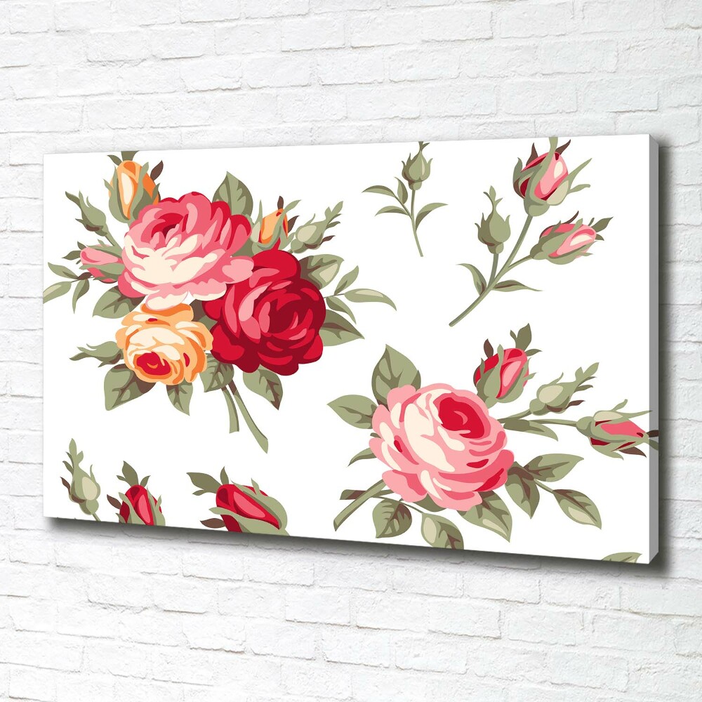 Tableau mural sur toile Roses fleurs