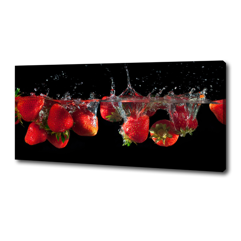 Tableau photo sur toile Fraises sous l'eau