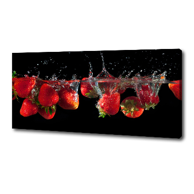 Tableau photo sur toile Fraises sous l'eau