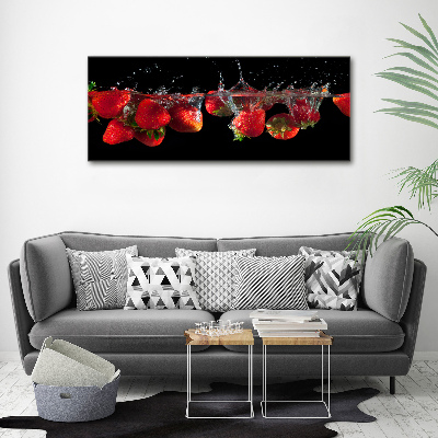 Tableau photo sur toile Fraises sous l'eau