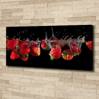 Tableau photo sur toile Fraises sous l'eau