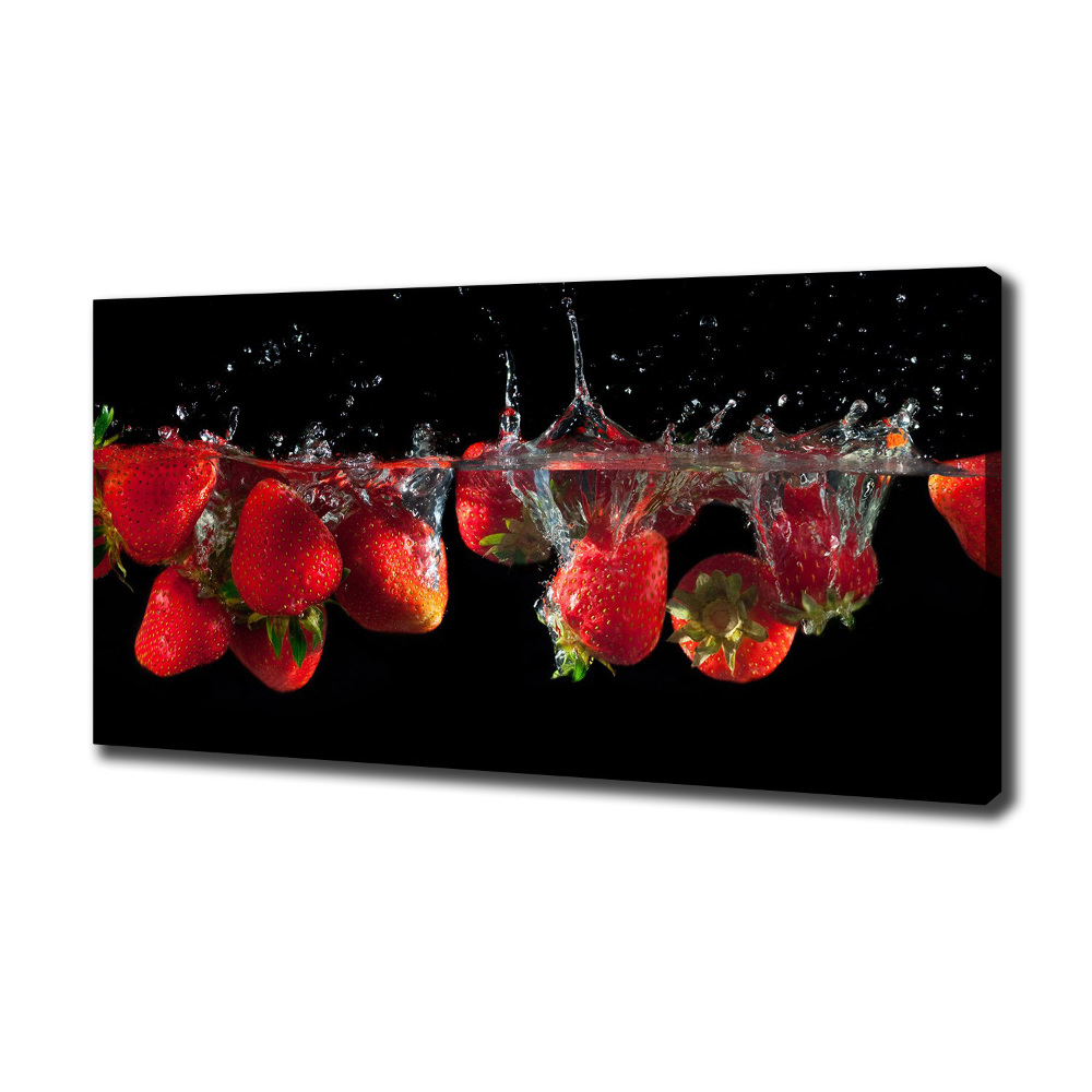 Tableau photo sur toile Fraises sous l'eau