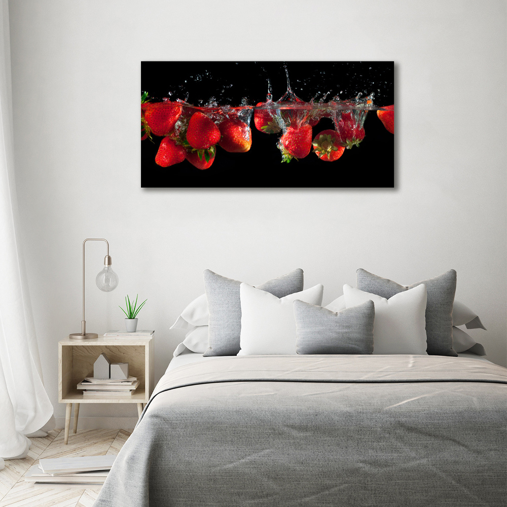 Tableau photo sur toile Fraises sous l'eau