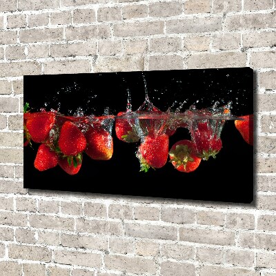 Tableau photo sur toile Fraises sous l'eau