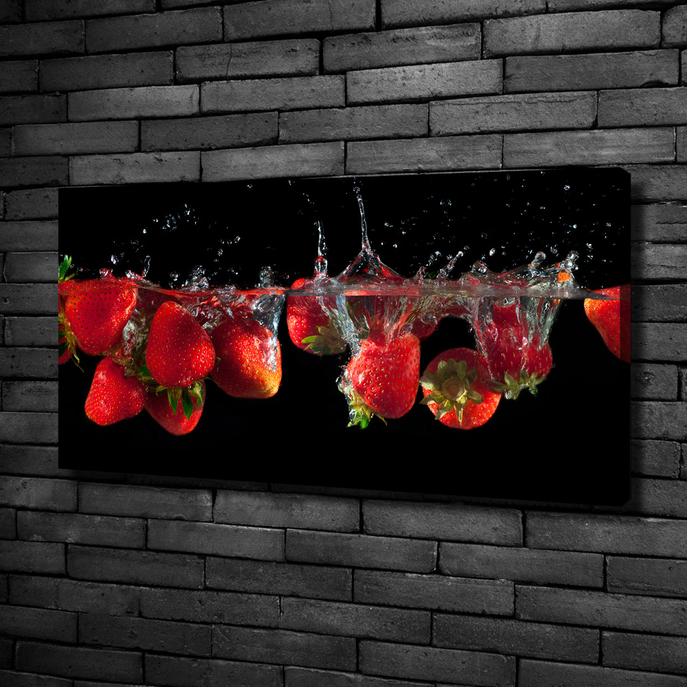 Tableau photo sur toile Fraises sous l'eau